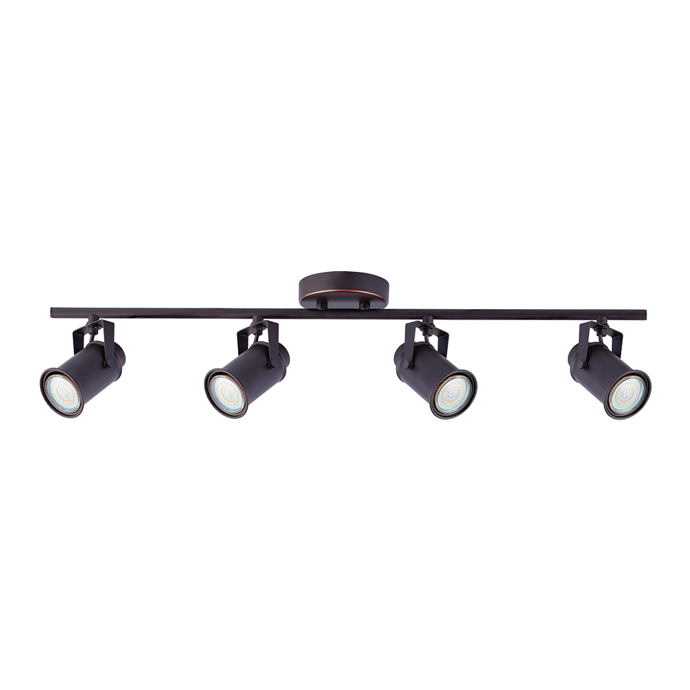 APLIQUE/PLAFON 4 GU10 NEGRO BARRAL 70CM